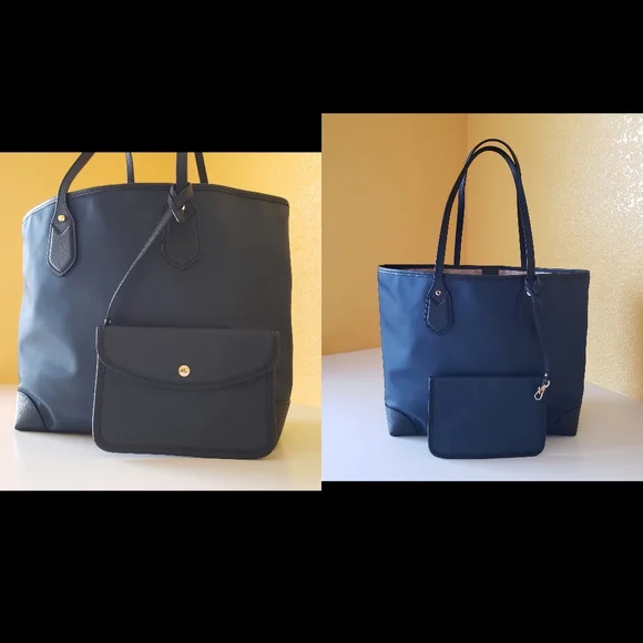 Michael Kors Eva Nylon Large Tote With Pouch in Navy Multi New Without Tag - Picture 16 of 16